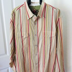 SCULLY FABULOUS RARE STRIPED SHIRT GRAHAM LIKE XXL